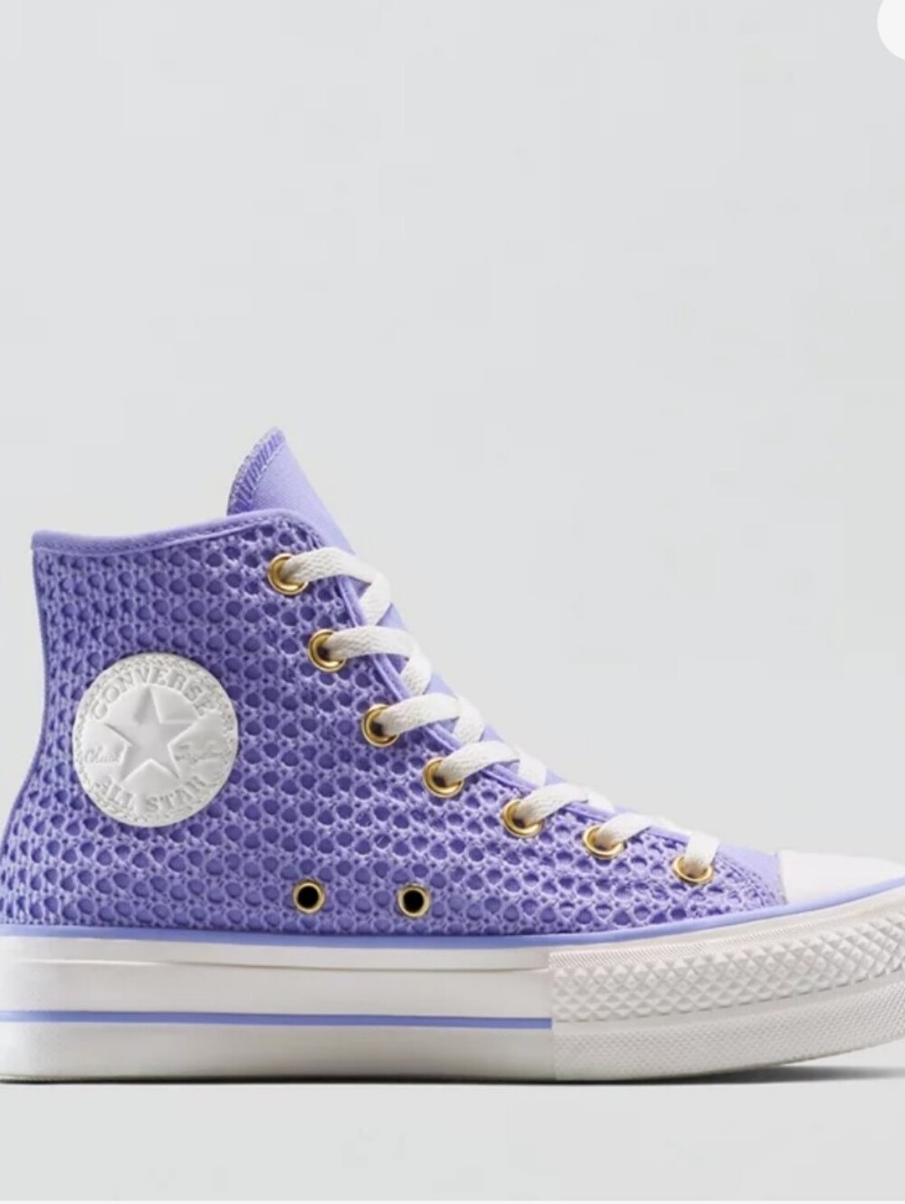 Converse Chuck Taylor All Star Knit Platform Sneakers- Purple - Picture 2 of 9
